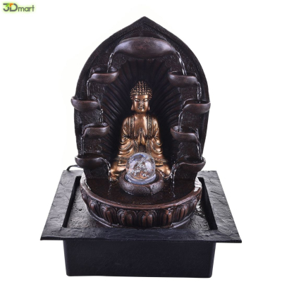  Golden Brown Namaskara Buddha Table Top Indoor Both Side 5 Steps Water Fountain).jpg
