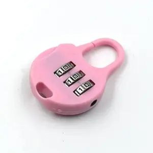 3 Digit Resettable Zipper Lock Round Padlock for Keep Your Belongings Safe and Secure