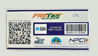 SBI Fast Card, Universal Car Windshield Turquoise Blue, Plastic, 15 x 8 cm, Adhesive Finish JNS with Tagline Great Experiences with a Good Opportunity